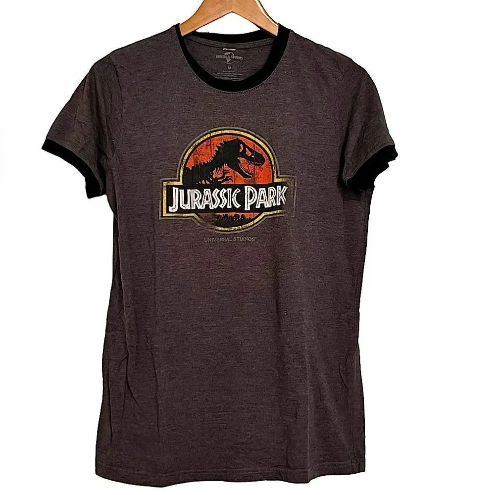 Universal Studios Jurassic Park Retro Ringer Tee Size Medium